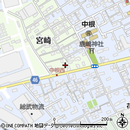 千葉県野田市宮崎1-24周辺の地図