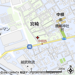 千葉県野田市宮崎4-3周辺の地図
