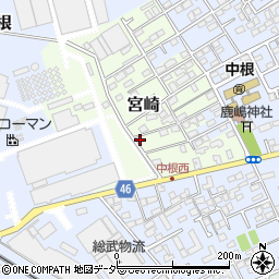 千葉県野田市宮崎4-6周辺の地図