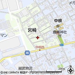千葉県野田市宮崎4周辺の地図