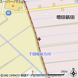 埼玉県春日部市増田新田205周辺の地図