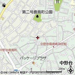 千葉県野田市中野台912-73周辺の地図
