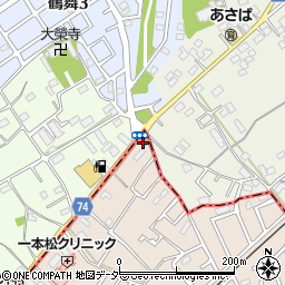 鶴ヶ島下新田郵便局周辺の地図