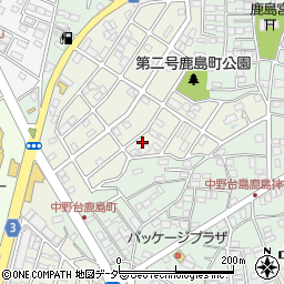 千葉県野田市中野台鹿島町15-7周辺の地図