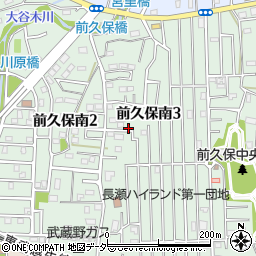 埼玉県入間郡毛呂山町前久保南周辺の地図
