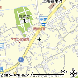 埼玉県上尾市平方1305-2周辺の地図