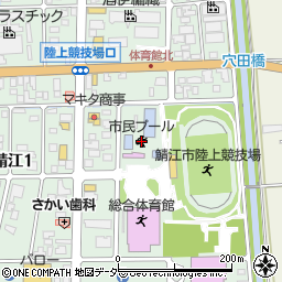 鯖江市民プール周辺の地図
