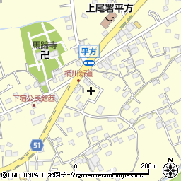 埼玉県上尾市平方1300-7周辺の地図