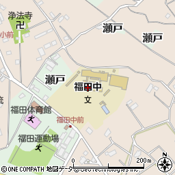 野田市立福田中学校周辺の地図