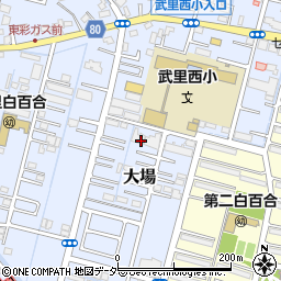 埼玉県春日部市大場833周辺の地図
