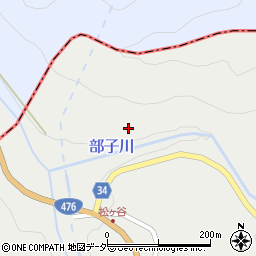 部子川周辺の地図