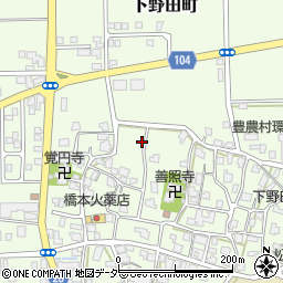 福井県鯖江市下野田町周辺の地図
