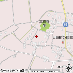 茨城県龍ケ崎市大塚町周辺の地図
