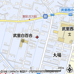 埼玉県春日部市大場725-8周辺の地図