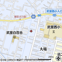 埼玉県春日部市大場748周辺の地図