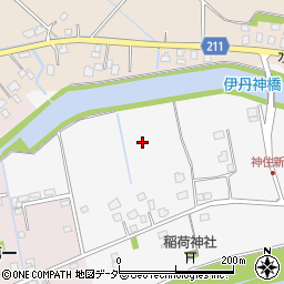 茨城県つくばみらい市神住新田周辺の地図