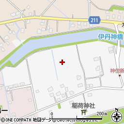 茨城県つくばみらい市神住新田周辺の地図