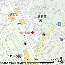 千葉県野田市堤台34-6周辺の地図