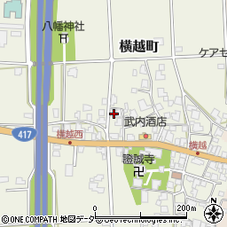 福井県鯖江市横越町21-29周辺の地図