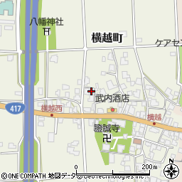 福井県鯖江市横越町21-28周辺の地図