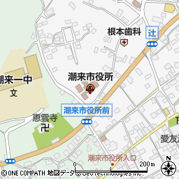 潮来市役所周辺の地図