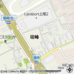 埼玉県上尾市堤崎周辺の地図