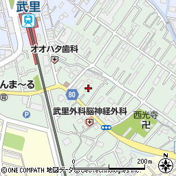 埼玉県春日部市大畑208周辺の地図