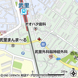 埼玉県春日部市大畑周辺の地図