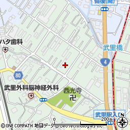 埼玉県春日部市大畑124周辺の地図