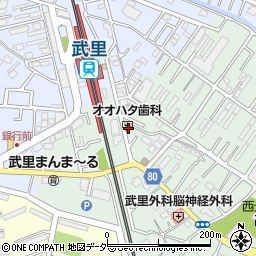埼玉県春日部市大畑158周辺の地図