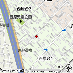 埼玉県さいたま市岩槻区西原台周辺の地図