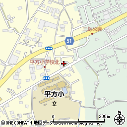 埼玉県上尾市平方1555-8周辺の地図