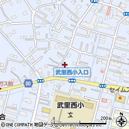 埼玉県春日部市大場1422周辺の地図