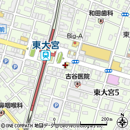 みずほ銀行東大宮駅前 ＡＴＭ周辺の地図