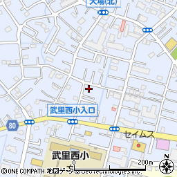 埼玉県春日部市大場1406周辺の地図