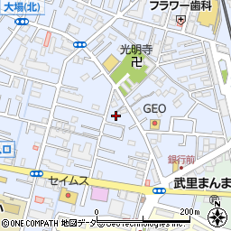 埼玉県春日部市大場1303周辺の地図