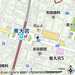 埼玉りそな銀行東大宮駅東口 ＡＴＭ周辺の地図