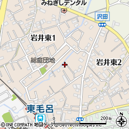埼玉県毛呂山町（入間郡）岩井東周辺の地図
