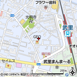 埼玉県春日部市大場373周辺の地図