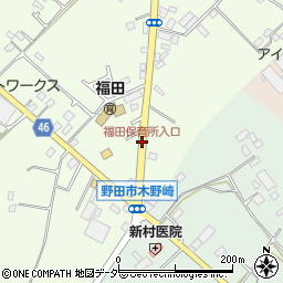 福田保育所入口周辺の地図