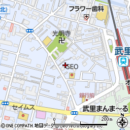 埼玉県春日部市大場334周辺の地図