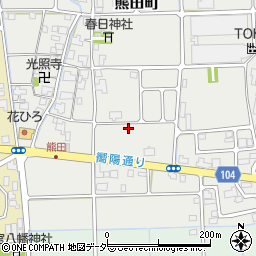 福井県鯖江市熊田町周辺の地図