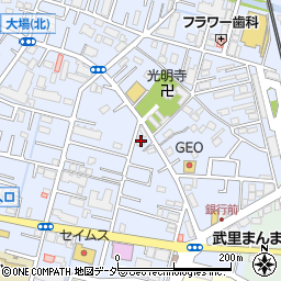 埼玉県春日部市大場1305周辺の地図