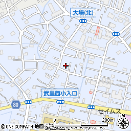 埼玉県春日部市大場1401周辺の地図