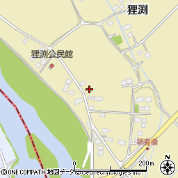 茨城県つくばみらい市狸渕周辺の地図