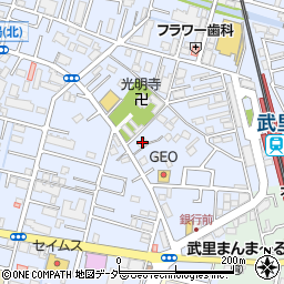 埼玉県春日部市大場1288周辺の地図