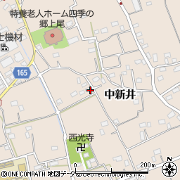 埼玉県上尾市中新井周辺の地図