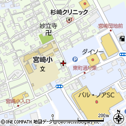 千葉県野田市宮崎54周辺の地図