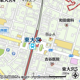 日高屋 東大宮東口店周辺の地図