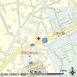 埼玉県上尾市平方1590-7周辺の地図